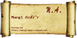 Mangl Azár névjegykártya
